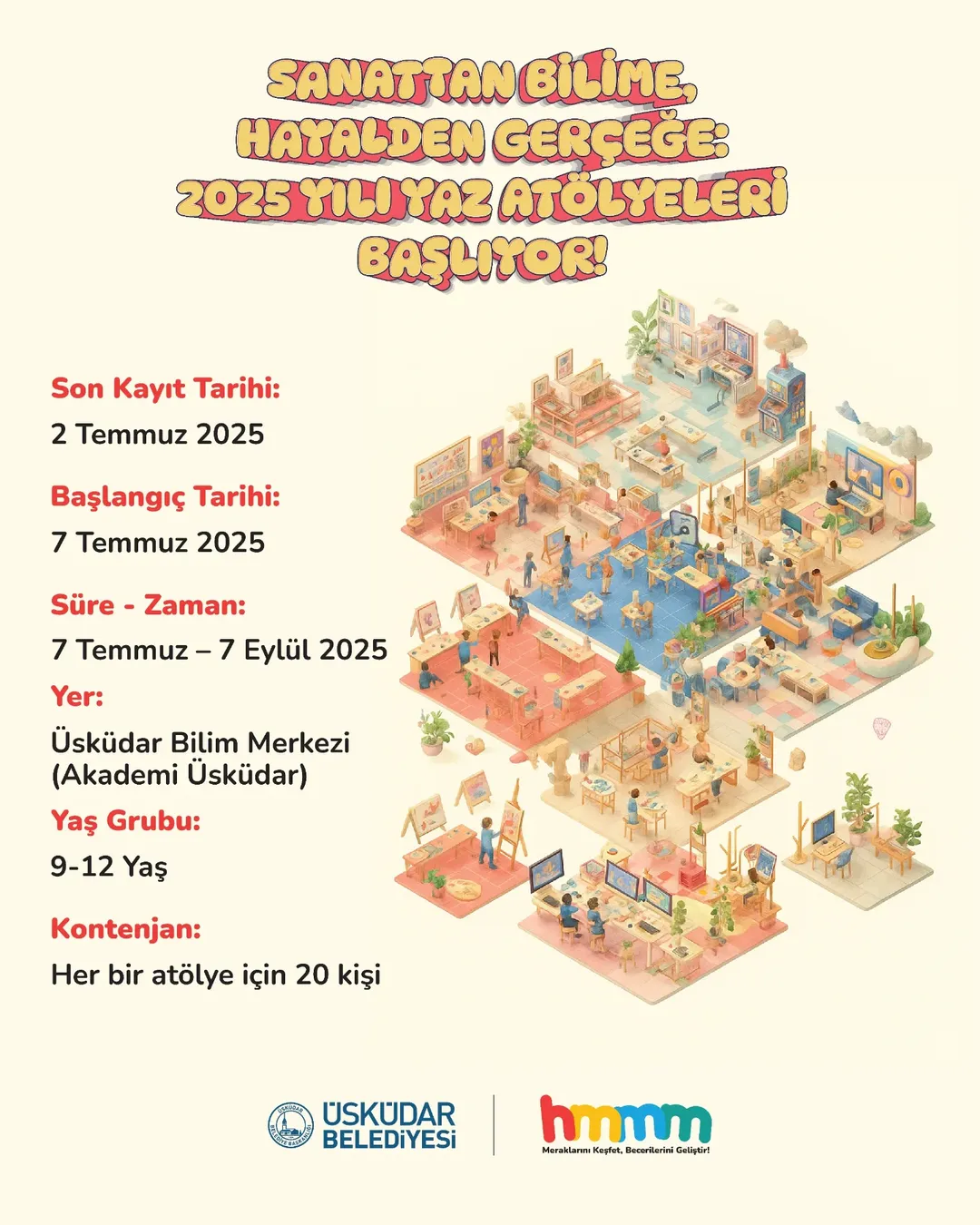 Üsküdar Kültür Sanat - Yaz Atölyeleri Kayıtları