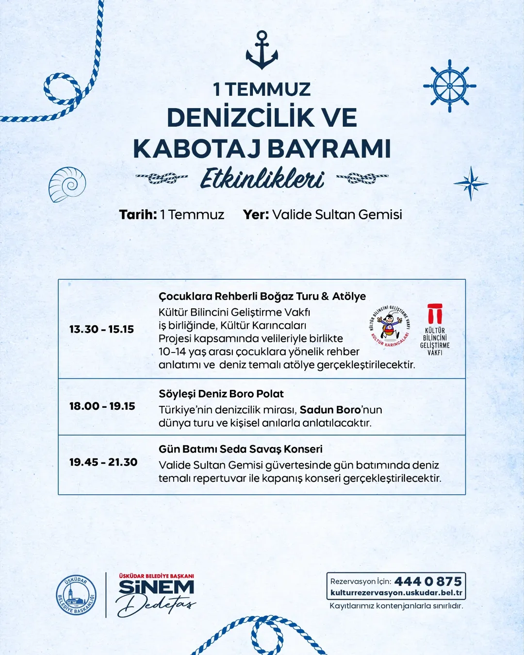 Üsküdar Kültür Sanat - Denizcilik ve Kabotaj Bayramı Etkinlikleri