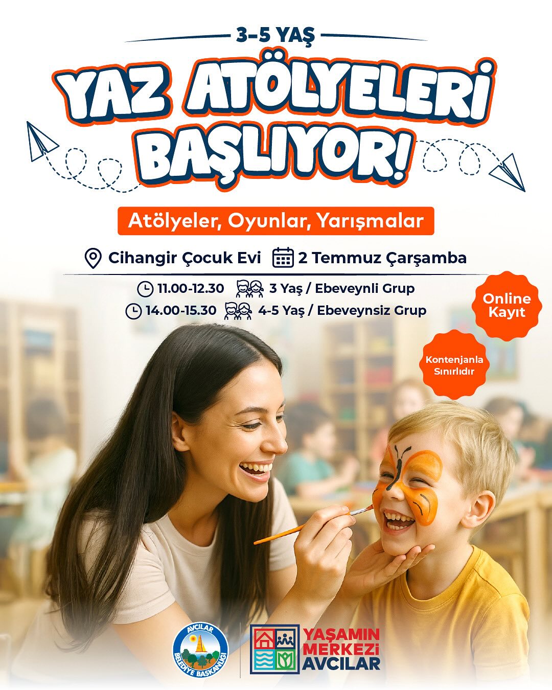Avcılar Belediyesi- 3-5 Yaş Yaz Atölyeleri Başlıyor!