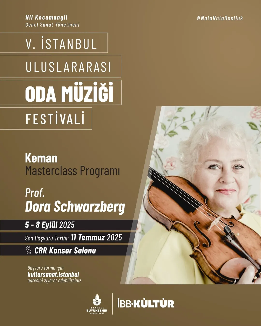 İBB Kültür - 5. İstanbul Uluslararası Oda Müziği Festivali Masterclass Başvuruları