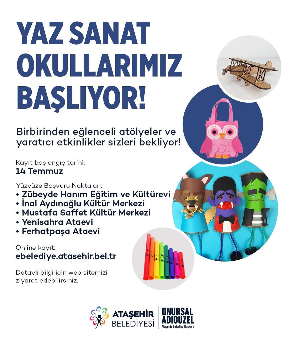 Ataşehir Belediyesi- Yaz Sanat Okullarımız Başlıyor!