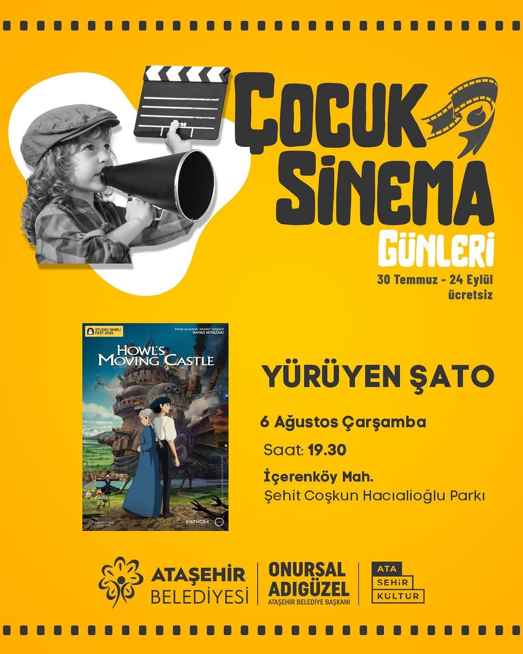 Ataşehir Belediyesi- Çocuk Sinema Günleri- Yürüyen Şato
