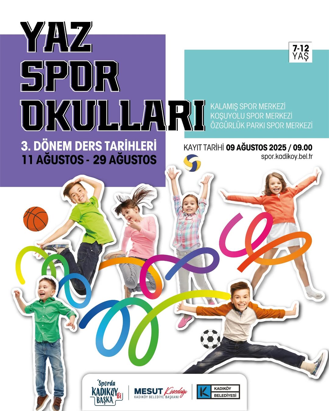 Kadıköy Belediyesi- Yaz Spor Okulları 3.Dönem Kayıtları Başlıyor!