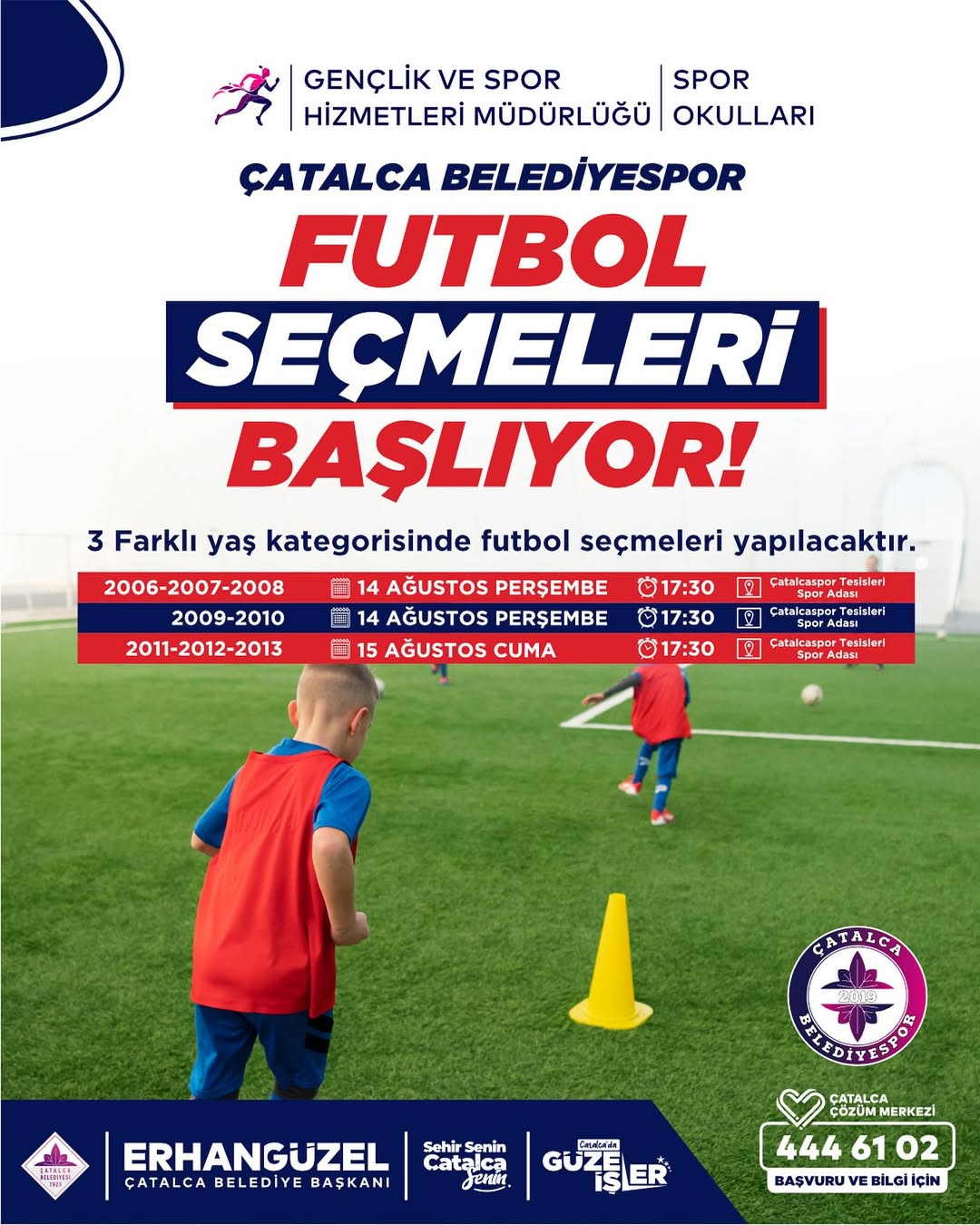 Çatalca Belediyesi- Çatalca Belediyespor Futbol Seçmeleri Başlıyor!