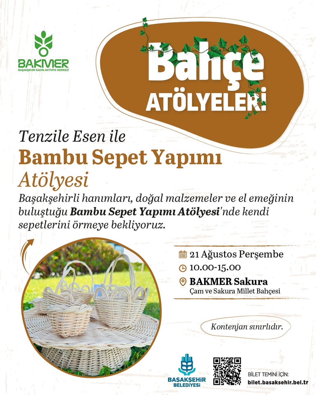Başakşehir Belediyesi - Bambu Sepet Yapımı Atölyesi