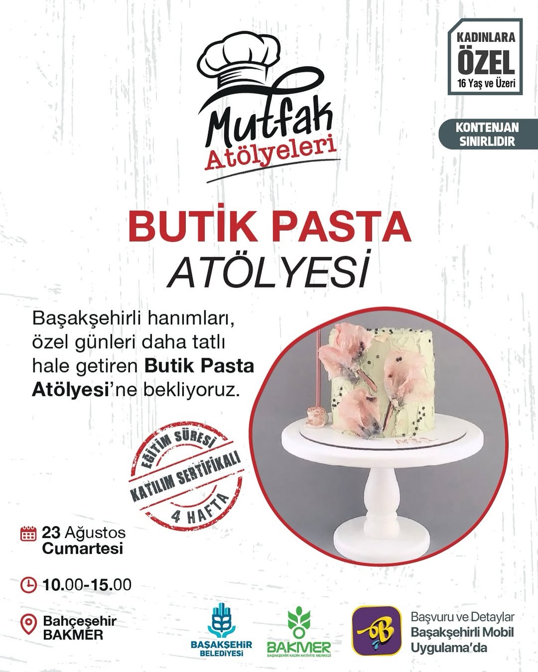 Başakşehir Belediyesi - Butik Pasta Eğitimi