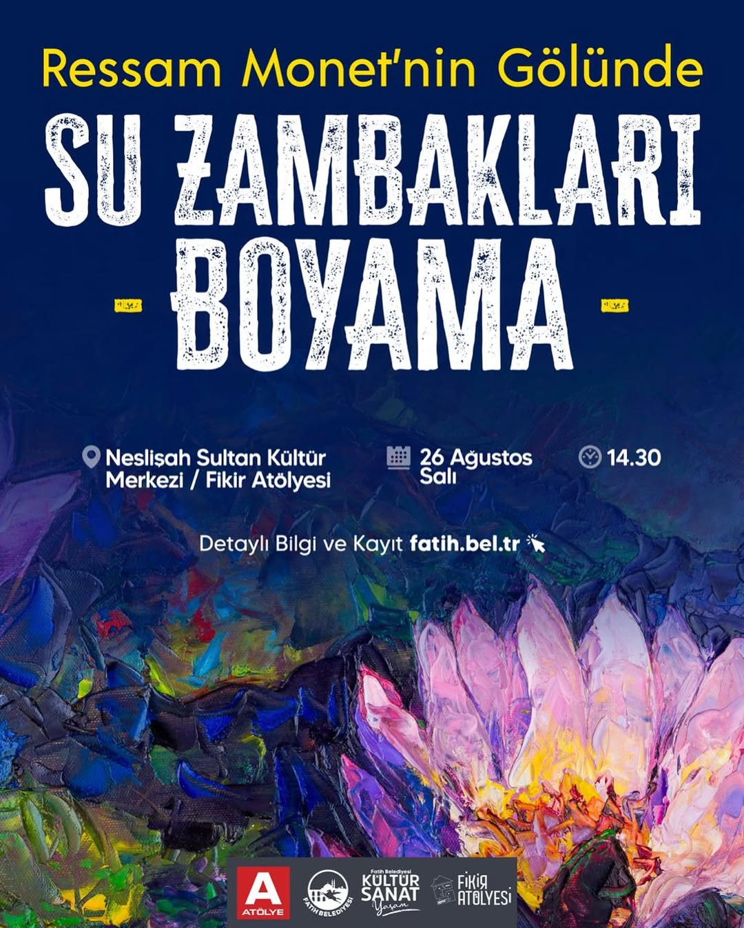 Fatih Belediyesi - Ressam Monet' nin Gölünde Su Zambakları - Boyama -