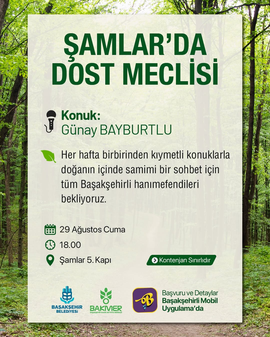 Başakşehir Belediyesi - Şamlar Dost Meclisi: Günay Bayburtlu