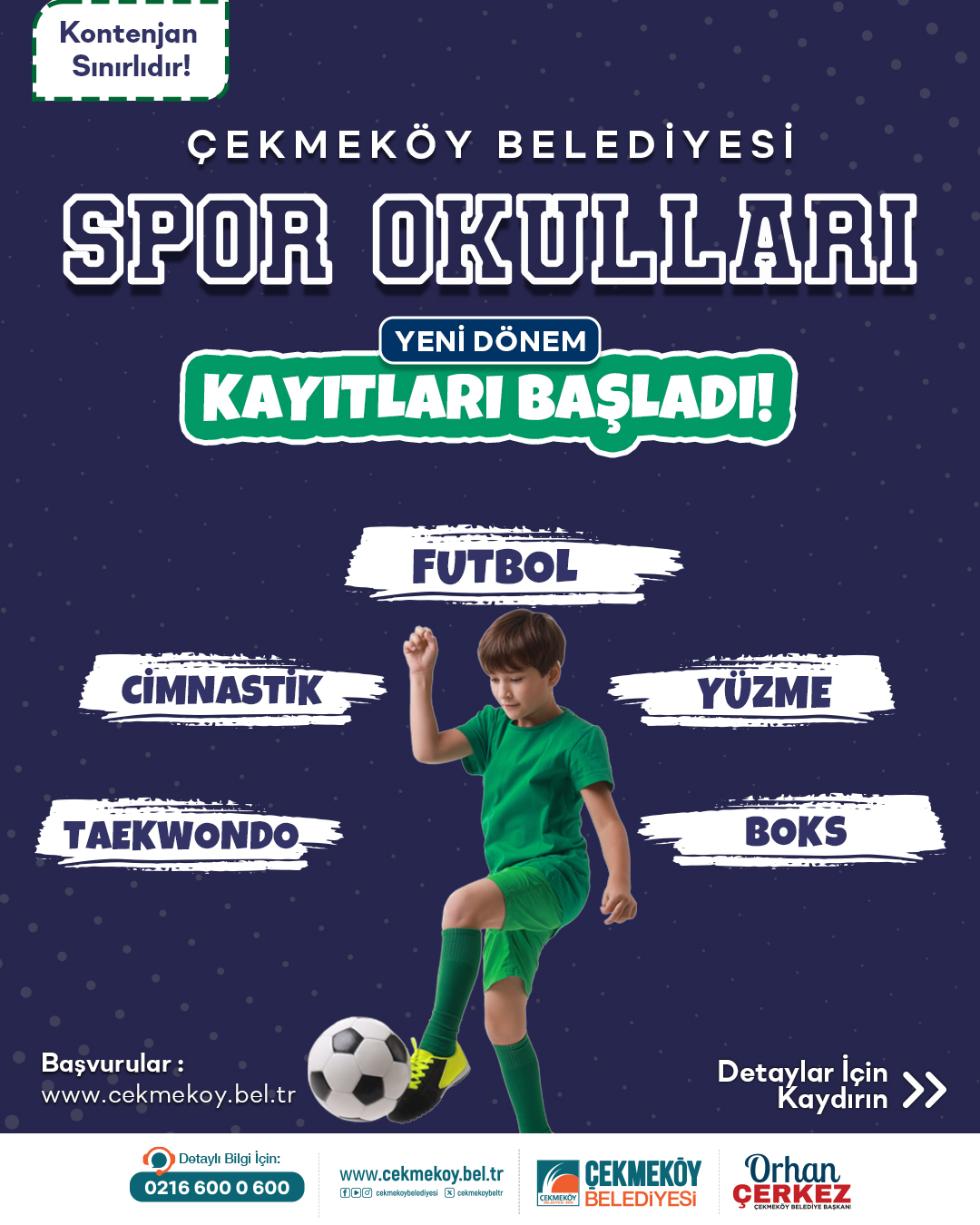 Çekmeköy Belediyesi -  Spor Okulları Yeni Dönem Kayıtları Başladı