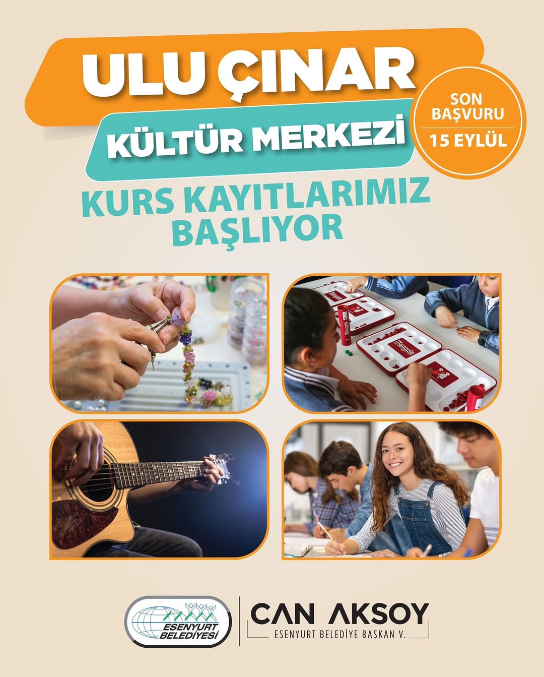 Esenyurt Belediyesi - Ulu Çınar Kültür Merkezi’nde Yeni Dönem Kurs Kayıtları Başladı !