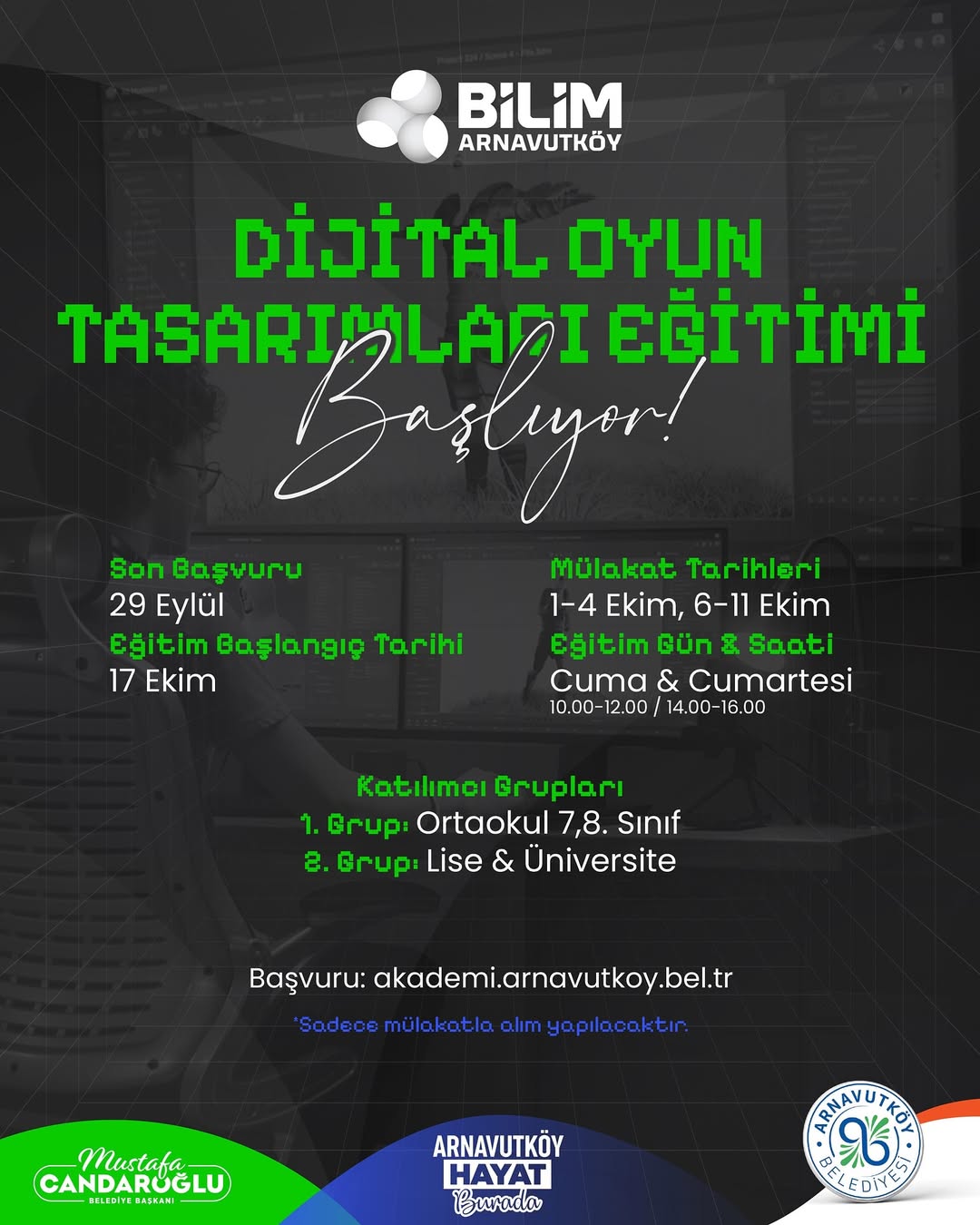 Arnavutköy Belediyesi - Dijital Oyun Tasarımları Eğitimi Kayıtları