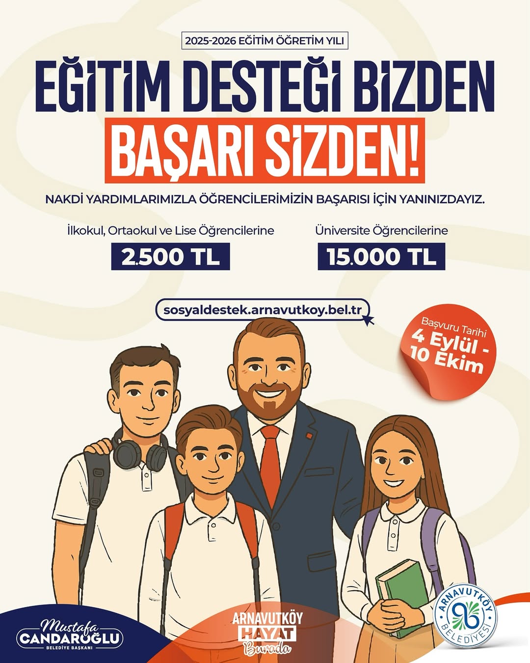 Arnavutköy Belediyesi - 2025 – 2026 Eğitim Öğretim Yılı Desteği