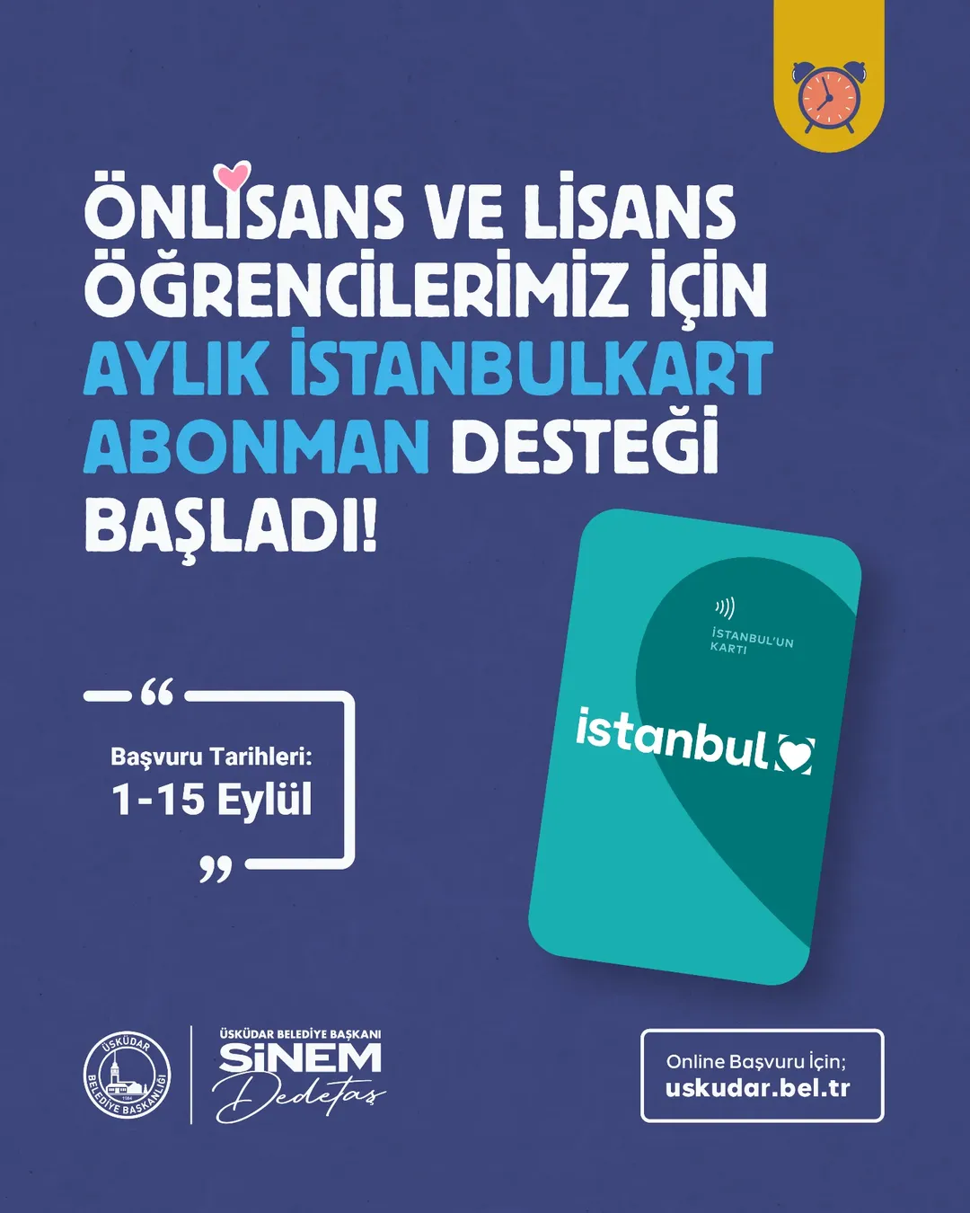 Üsküdar Kültür Sanat - Aylık İstanbulkart Abonman Desteği