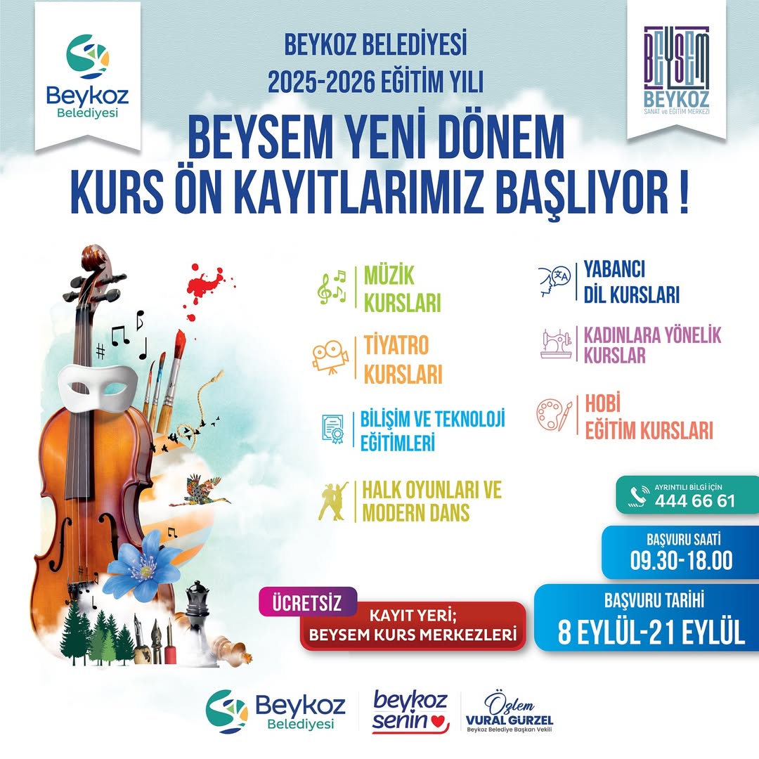 Beykoz Belediyesi - 2025-2026 Beysem Yeni Dönem Kurs Kayıtları