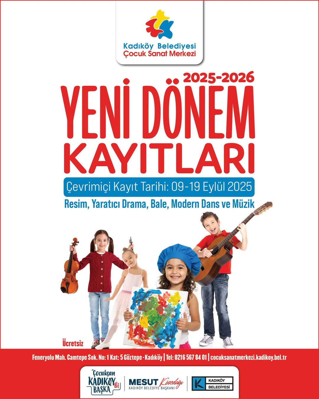 Kadıköy Belediyesi- Çocuk Sanat Merkezi Yeni Dönem Kayıtları