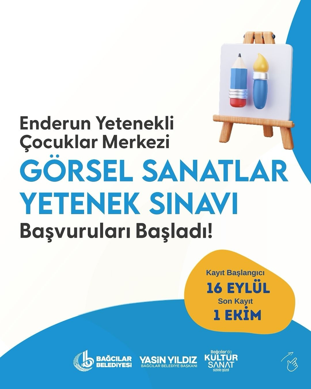 Bağcılar Belediyesi - Görsel Sanatlar Yetenek Sınavı Başvuruları 