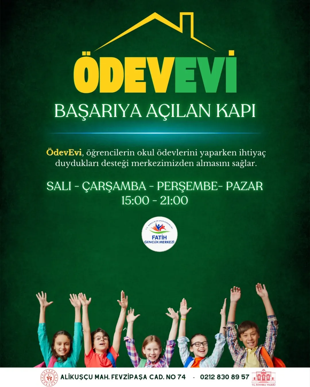 Gençlik ve Spor Bakanlığı- Fatih Gençlik Merkezi- Ödev Evi Başarıya Açılan Kapı!