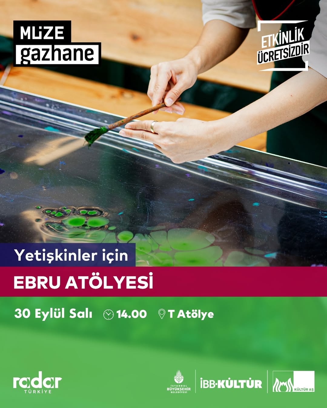 Müze Gazhane - Yetişkinler için Ebru Atölyesi 