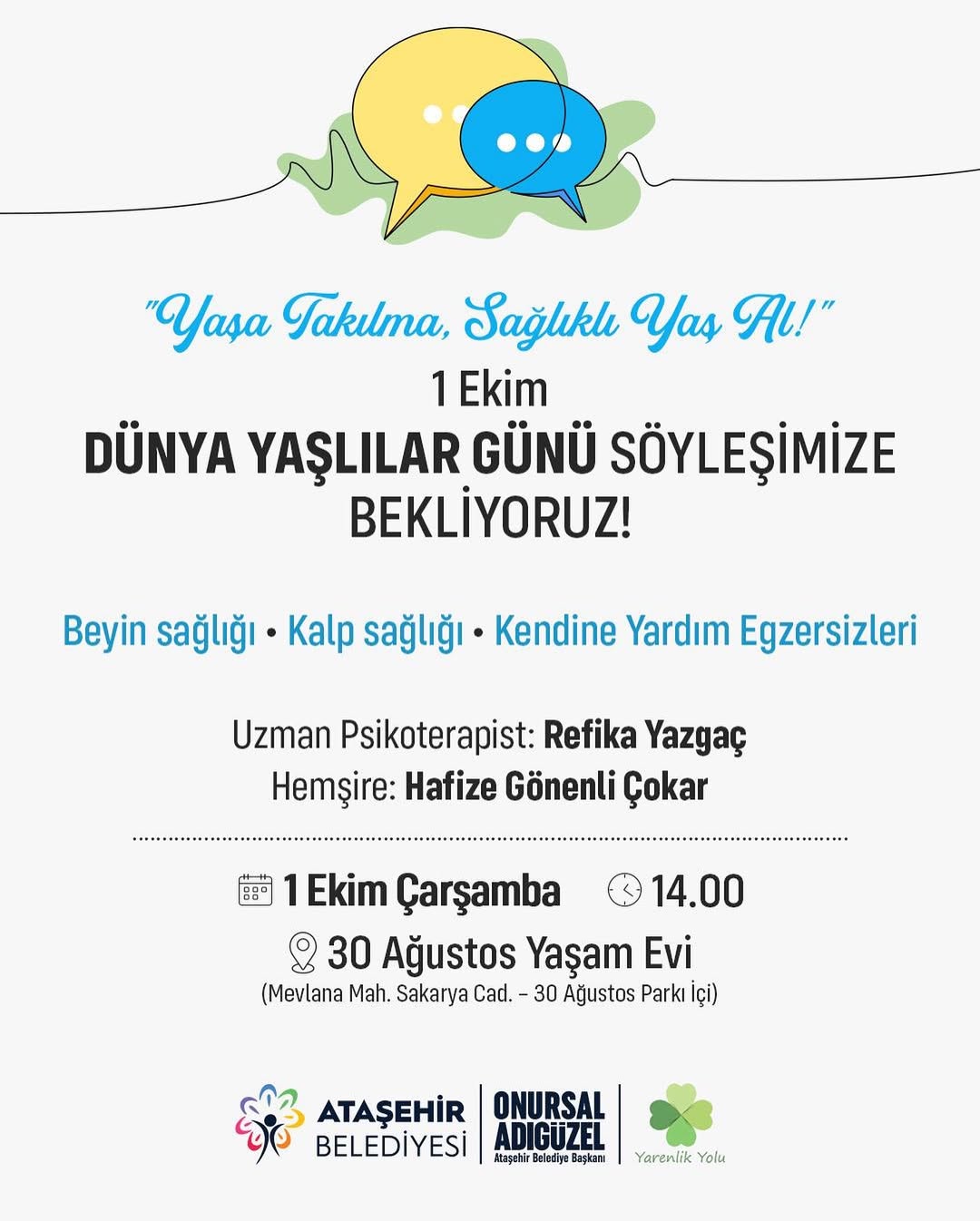 Ataşehir Belediyesi- Yaşa Takılma, Sağlıklı Yaş Al!