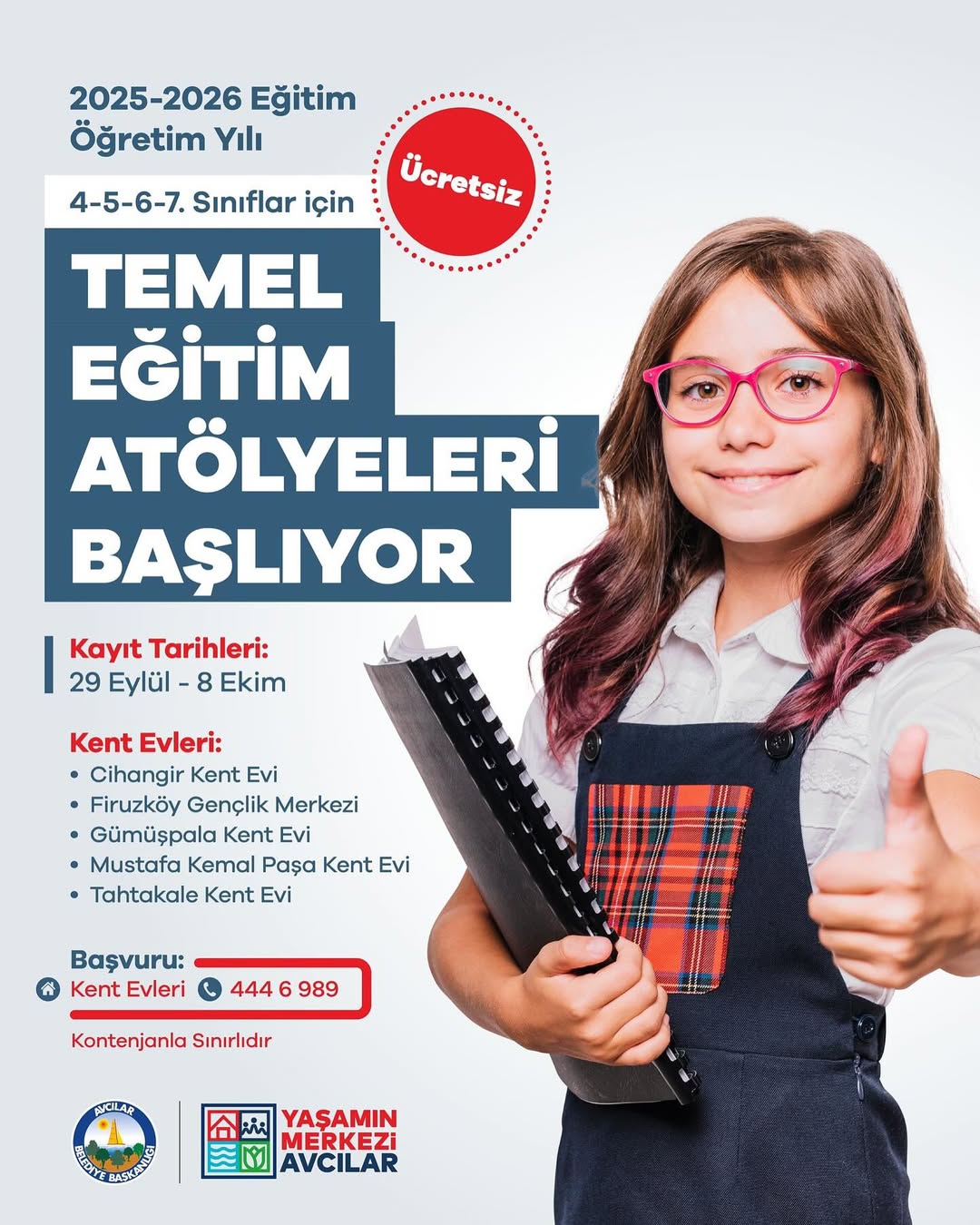 Avcılar Belediyesi- Temel Eğitim Atölyeleri Başlıyor!