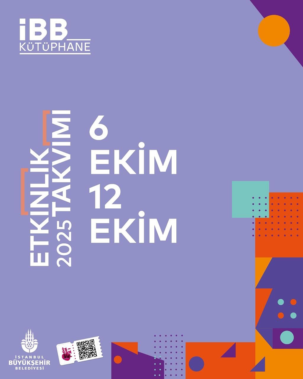 İstanbul Büyükşehir Belediyesi- İBB Kütüphane Ekim Ayı Etkinlik Takvimi