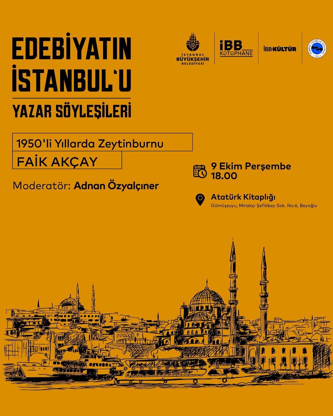 İstanbul Büyükşehir Belediyesi- Edebiyatın İstanbul'u Yazar Söyleşileri