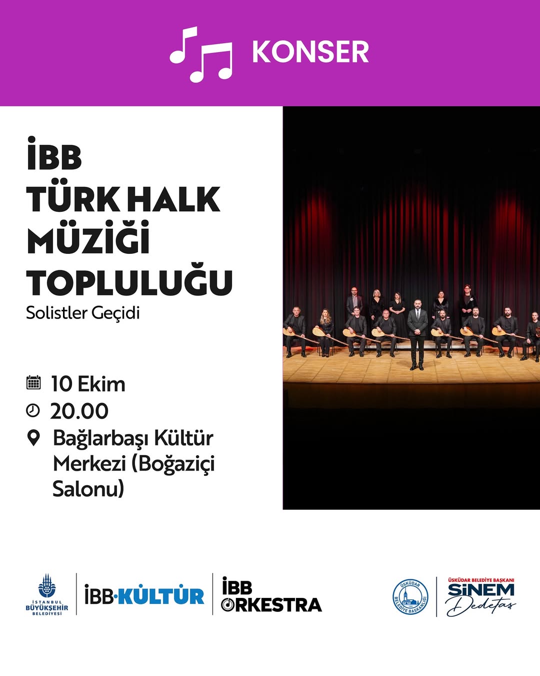 Üsküdar Kültür Sanat - İBB Türk Halk Müziği Topluluğu: Solistler Geçidi Konseri