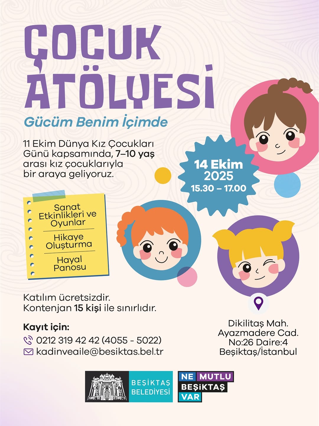 Beşiktaş Belediyesi - "Gücüm Benim İçimde" Çocuk Atölyesi
