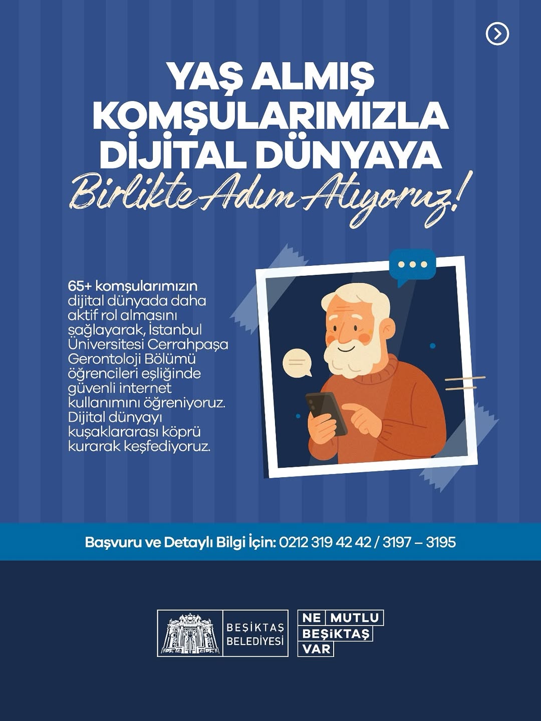 Beşiktaş Belediyesi - 65+ Dijital Okuryazarlık Eğitimleri