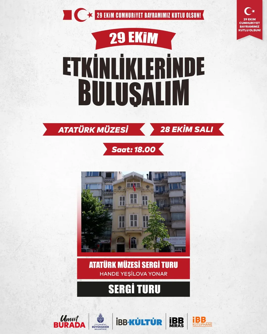 İstanbul Büyükşehir Belediyesi- İBB Kültür- 29 Ekim Etkinliklerinde Buluşalım