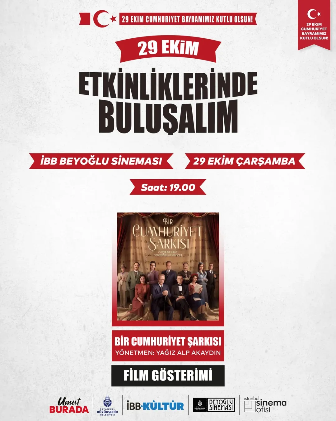 İBB Kültür - "Bir Cumhuriyet Şarkısı" Film Gösterimi