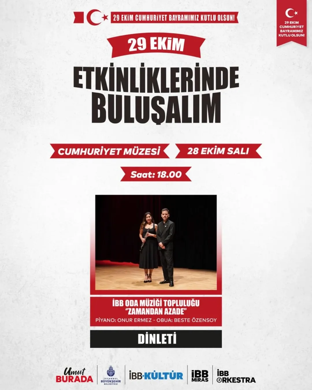 İBB Kültür - İBB Oda Müziği Topluluğu: “Zamandan Azade” Dinletisi