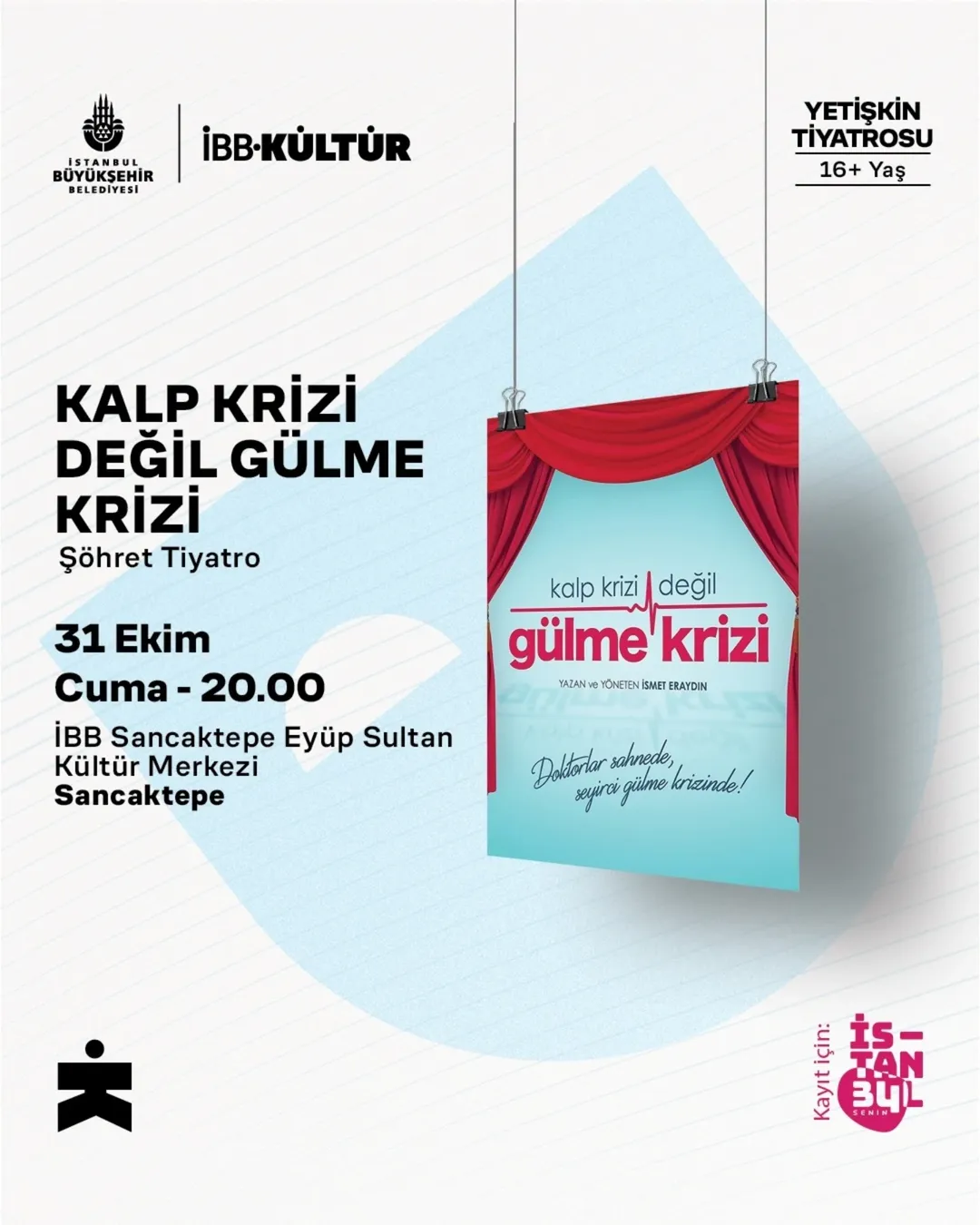 İBB Kültür - "Kalp Krizi Değil Gülme Krizi" Yetişkin Tiyatrosu