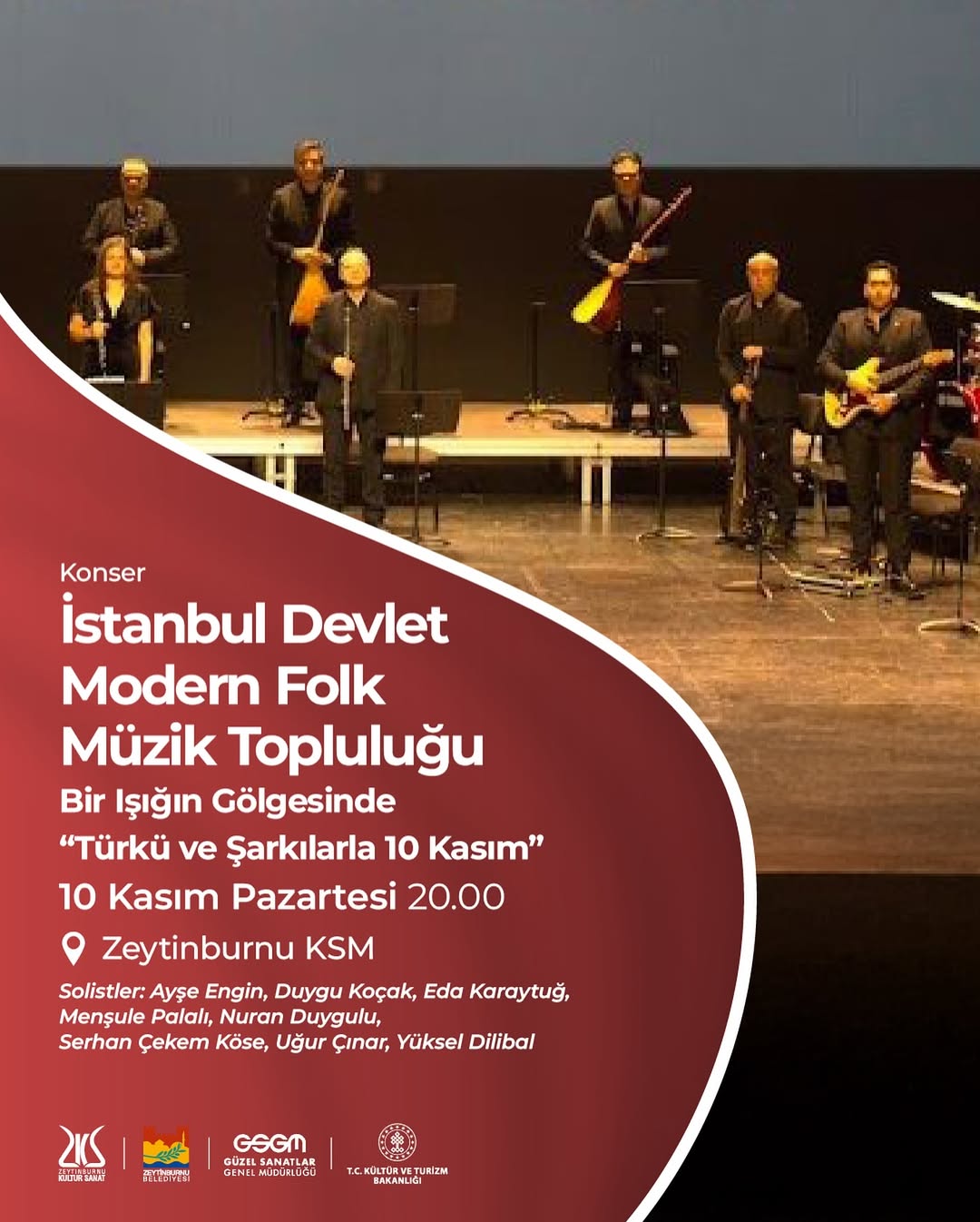 Zeytinburnu KSM- Bir Işığın Gölgesinde Türkü ve Şarkılarla 10 Kasım