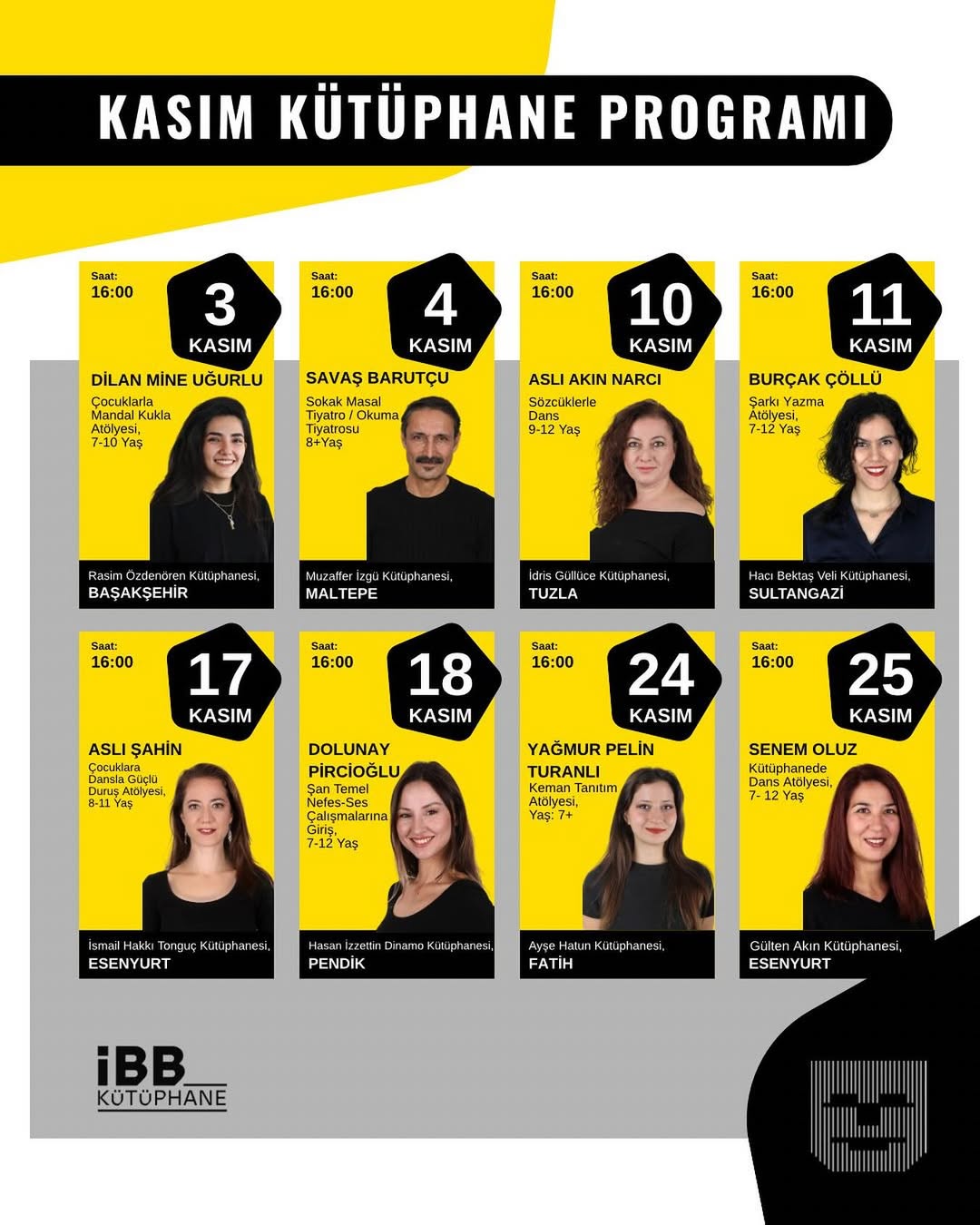 Şehir Tiyatroları- Kasım Kütüphane Programı