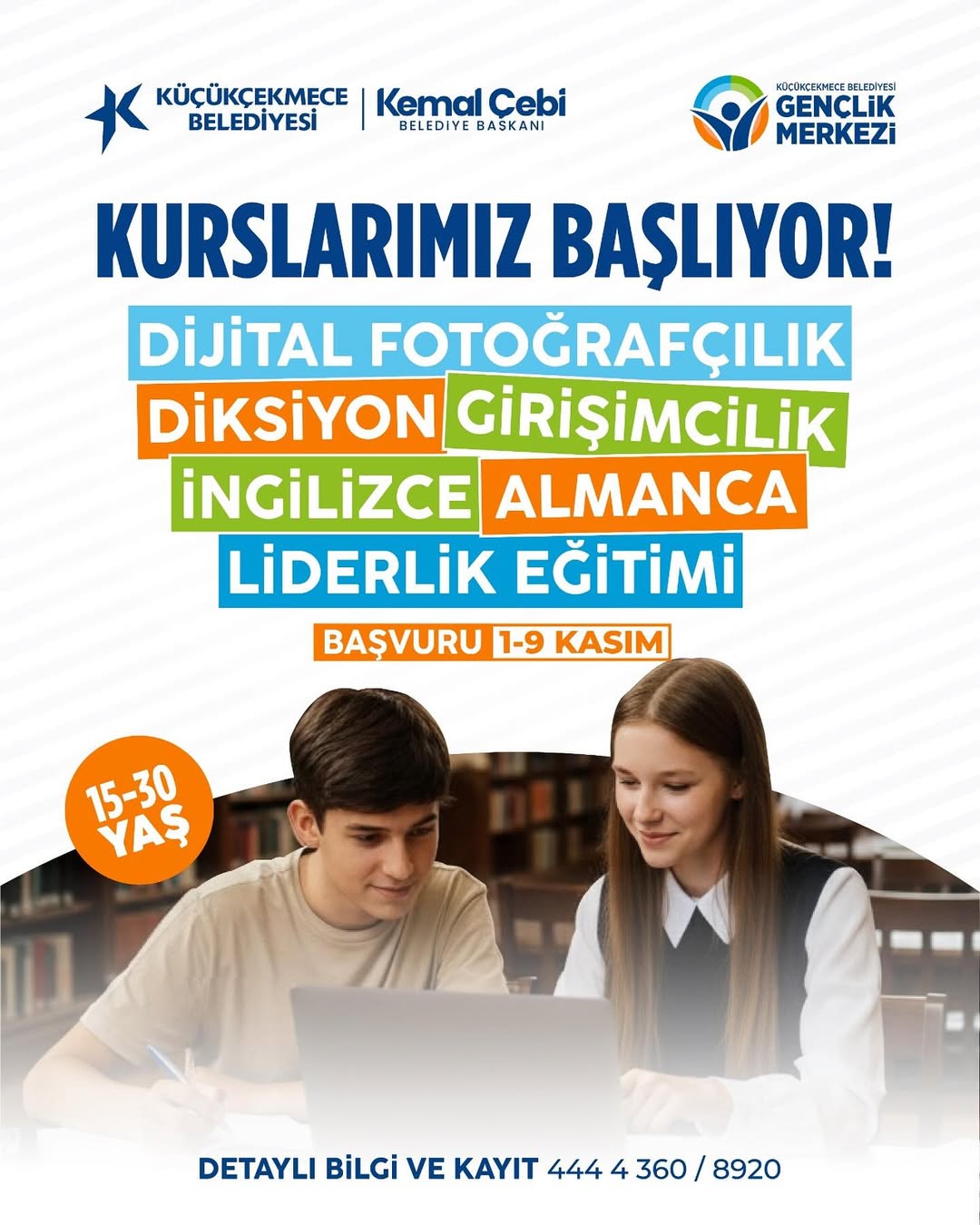 Küçükçekmece Belediyesi- Gençlik Merkezimizde Kurslarımız Başlıyor!