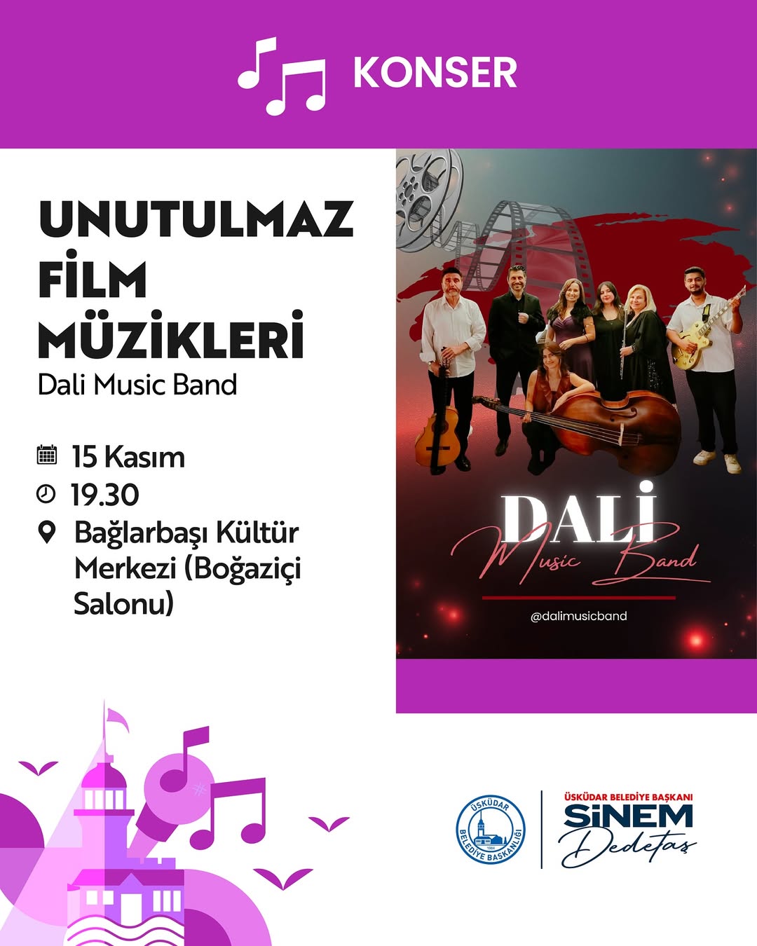 Üsküdar Kültür Sanat - "Unutulmaz Film Müzikleri" Konseri