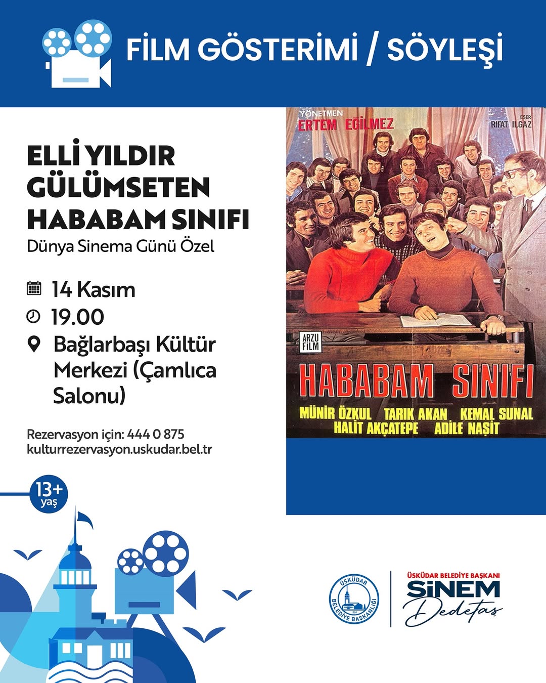 Üsküdar Kültür Sanat - "Hababam Sınıfı" Film Gösterimi ve Söyleşisi