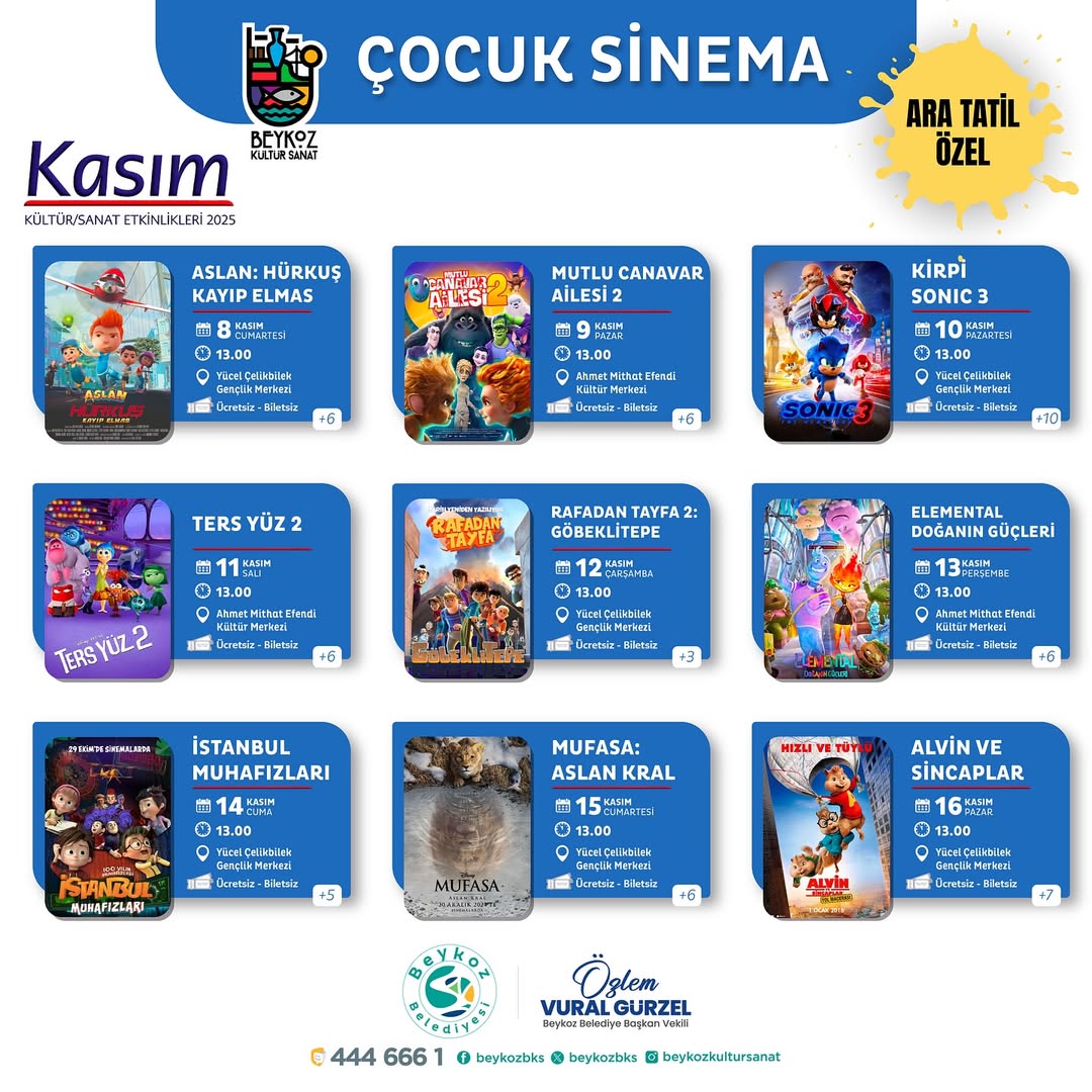 Beykoz Kültür Sanat - Çocuk Sinemaları Başlıyor!
