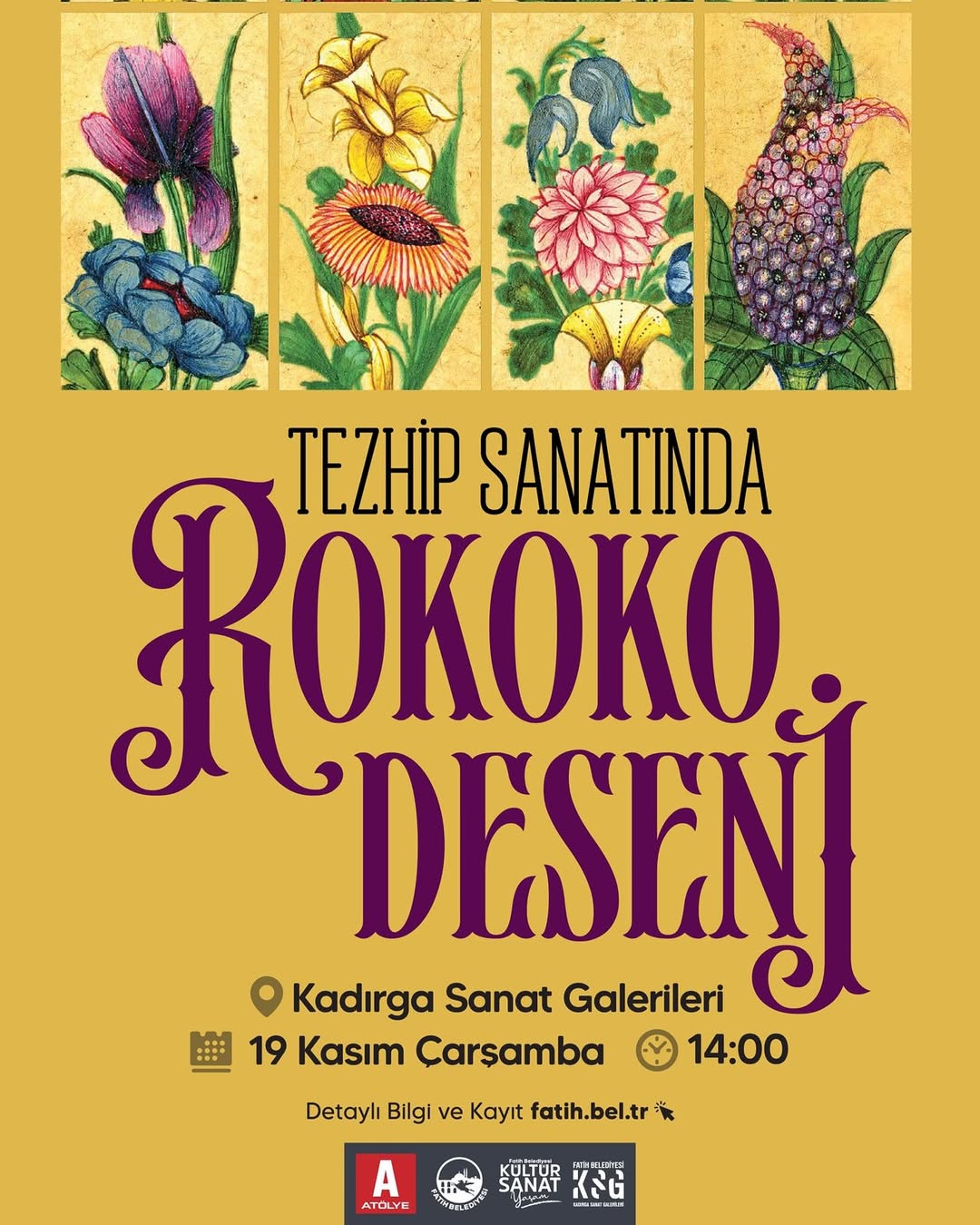 Fatih Kültür Sanat - Tezhip Sanatında Rokoko Deseni