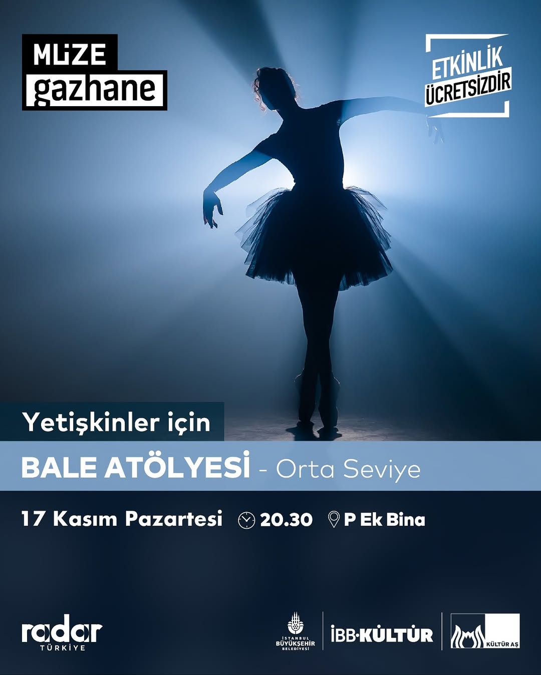 Müze Gazhane - Yetişkinler için Bale Atölyesi (Orta Seviye)