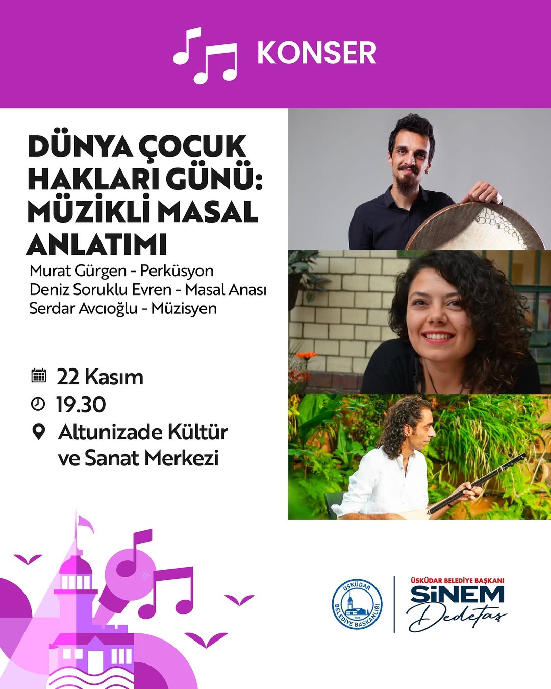 Üsküdar Kültür Sanat - Dünya Çocuk Hakları Günü: Müzikli Masal Anlatımı