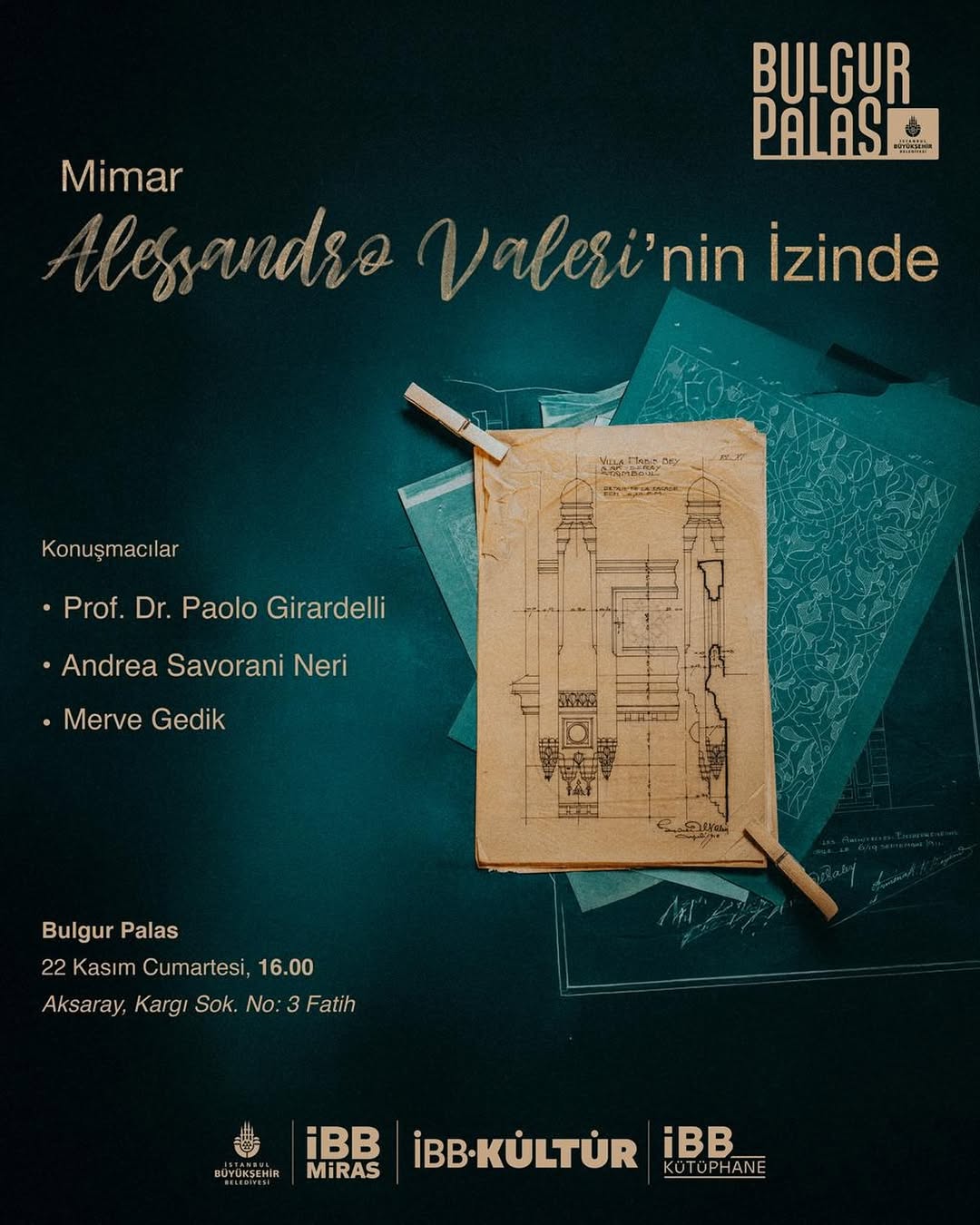 İBB Kültür - "Mimar Alessandro Valeri’nin İzinde!" Söyleşisi