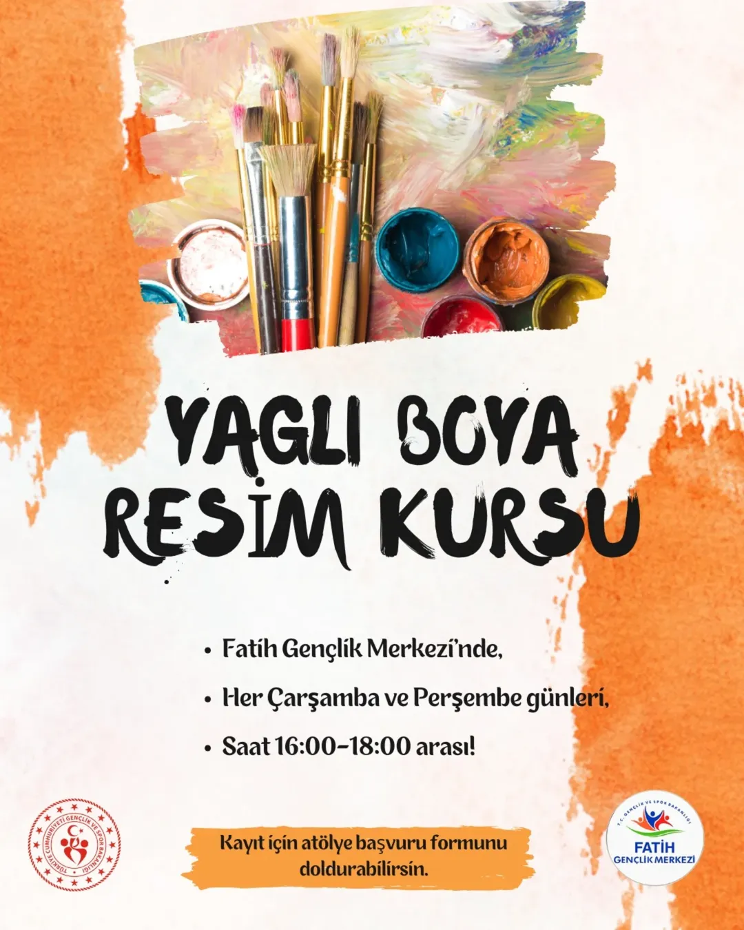 Gençlik ve Spor Bakanlığı- Fatih Gençlik Merkezi- Yağlı Boya Resim Kursu