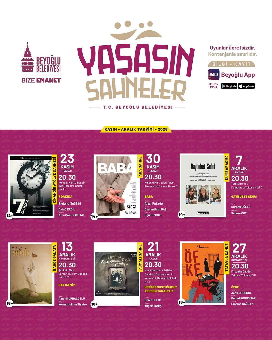 Beyoğlu Belediyesi - Yaşasın Sahneler