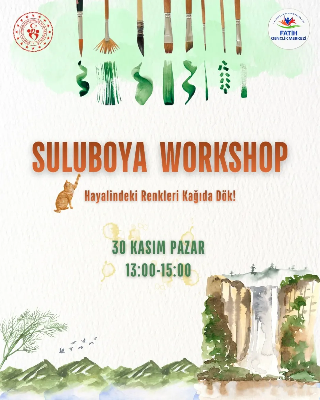 Gençlik ve Spor Bakanlığı- Fatih Gençlik Merkezi- Suluboya Workshop