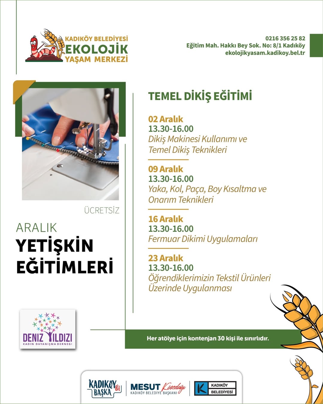 Kadıköy Belediyesi- Temel Dikiş Eğitimi