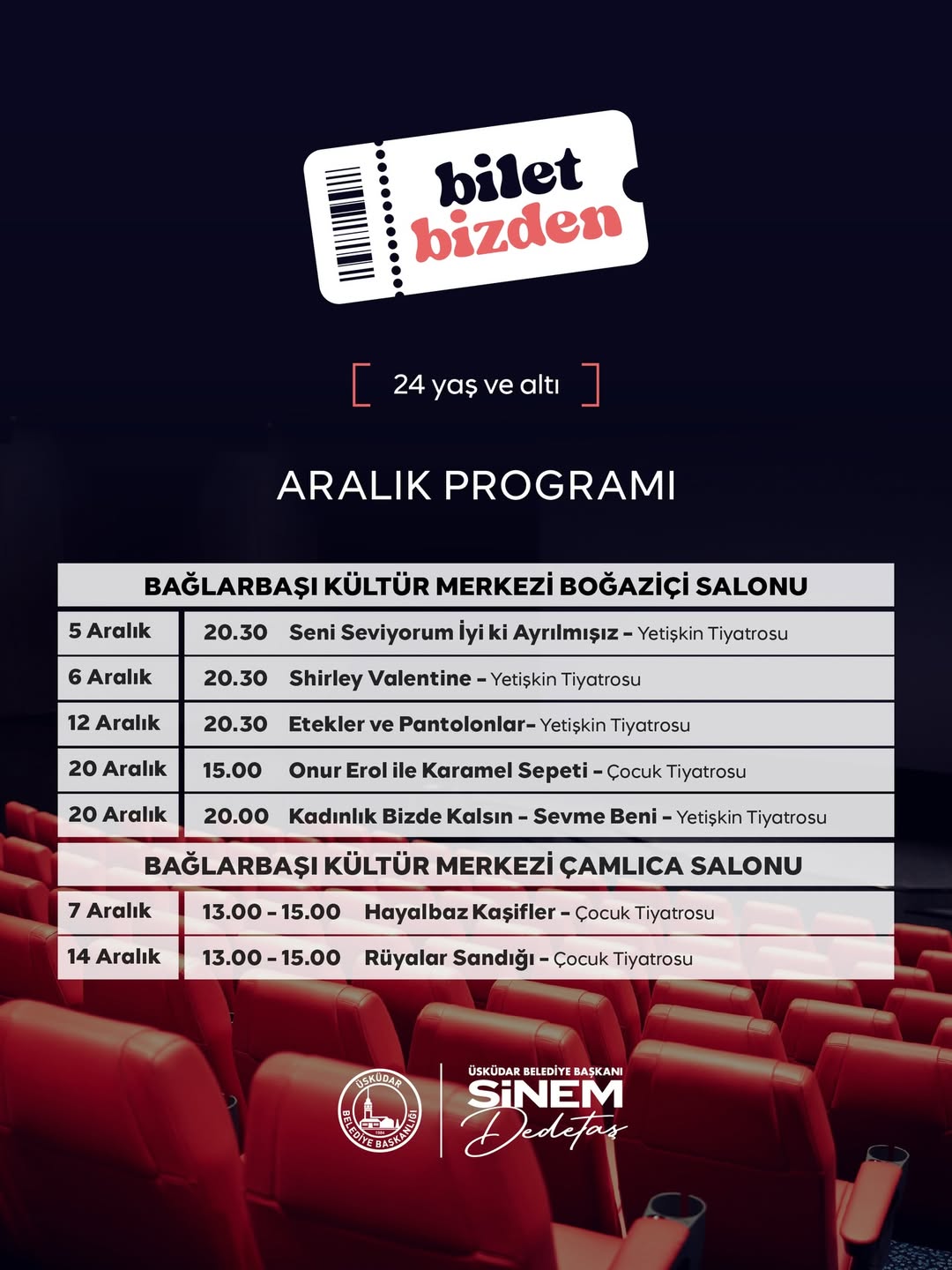 Üsküdar Kültür Sanat - "Seni Seviyorum İyi Ki Ayrılmışız" Yetişkin Tiyatrosu