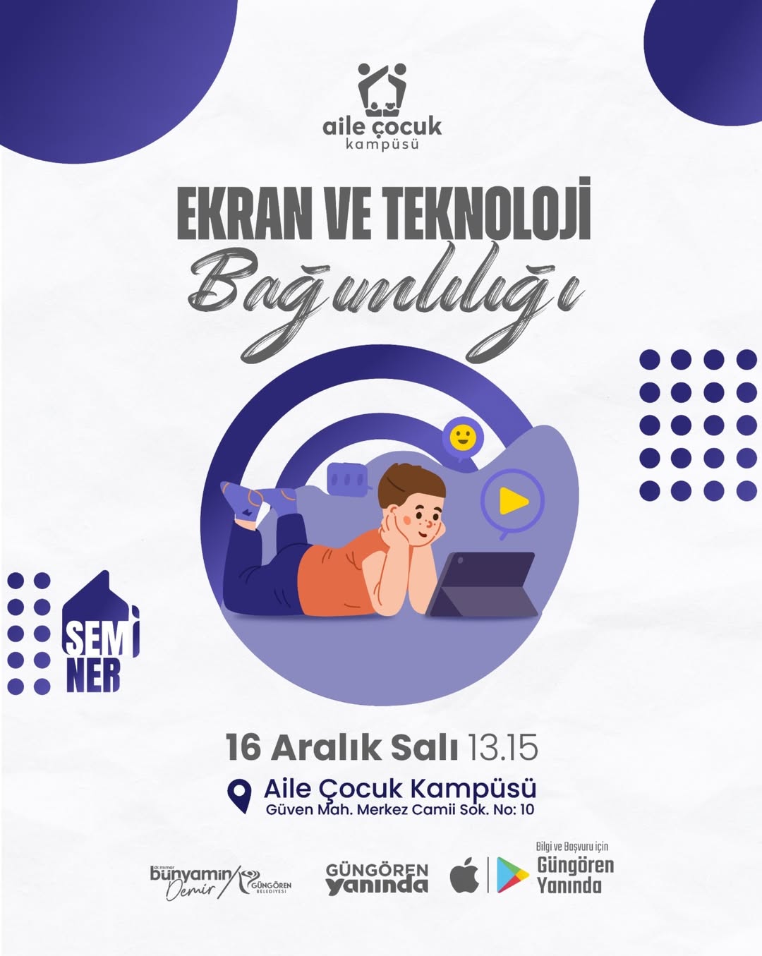 Güngören Belediyesi- Ekran ve Teknoloji Bağımlılığı