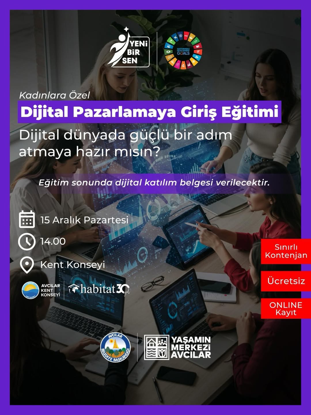 Avcılar Belediyesi- Kadınlara Özel Dijital Pazarlamaya Giriş Eğitimi